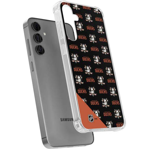 NHL Anaheim Ducks Pattern Galaxy S24 Plus Clear Case
